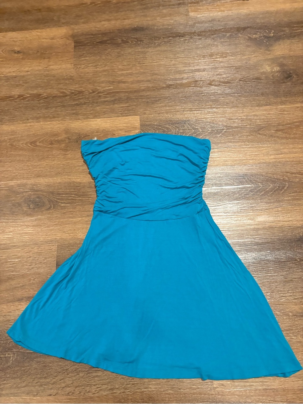 VENUS Strapless Teal Blue shirt